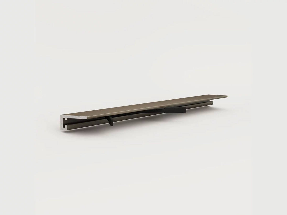 Micro 11 mini ШАМПАНЬ анод  (2м) (11х5х2000мм) 5 зажимов в комплекте LACONISTIQ Микроплинтус