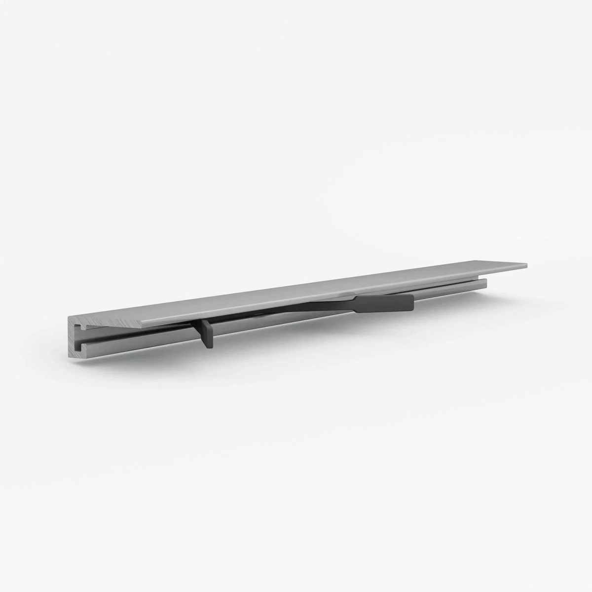 Micro 19 ARM СЕРЕБРО (2,45м) (19х5,5х2450мм) 7 зажимов в комплекте LACONISTIQ Микроплинтус
