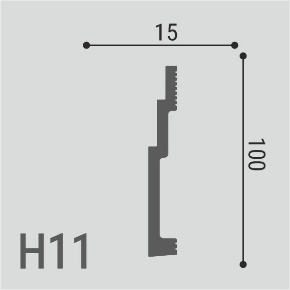 Н11 (DD704) Плинтус напольный XPS POLYMER Де-Багет  (100*15) (16шт)