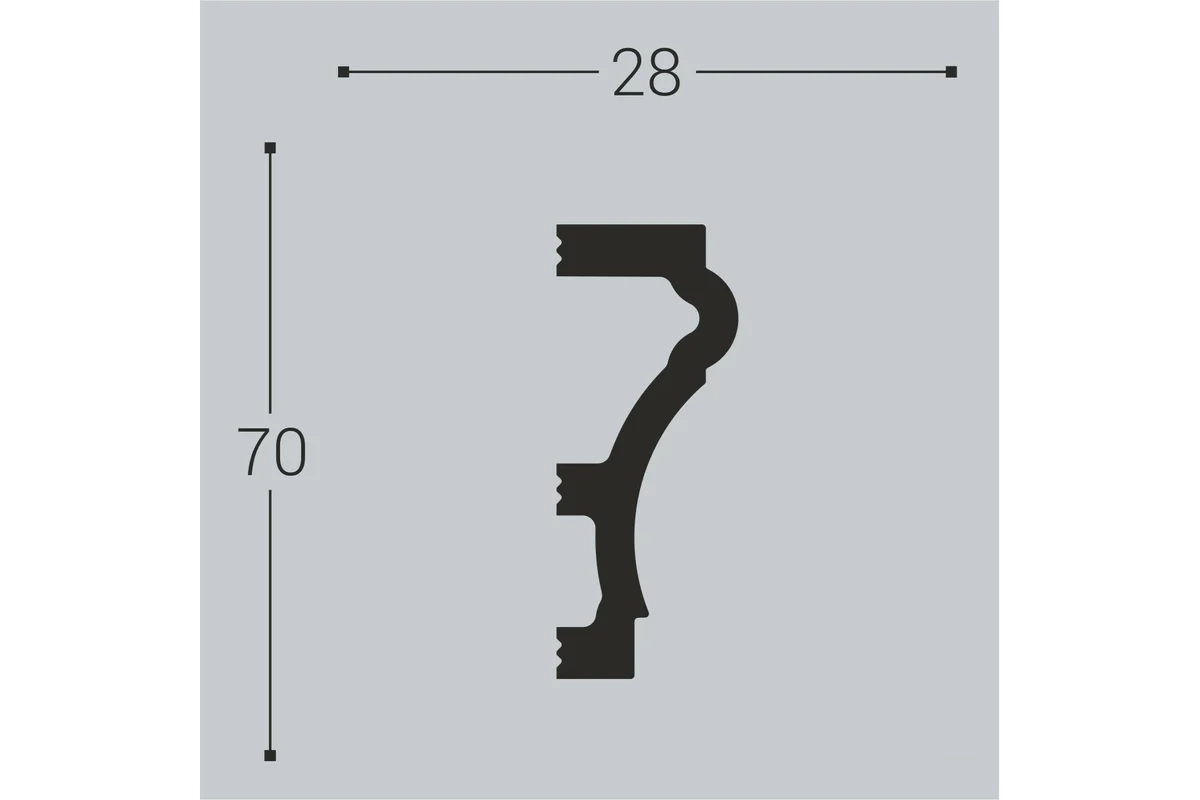 Н7 молдинг XPS (70x28) (9шт)