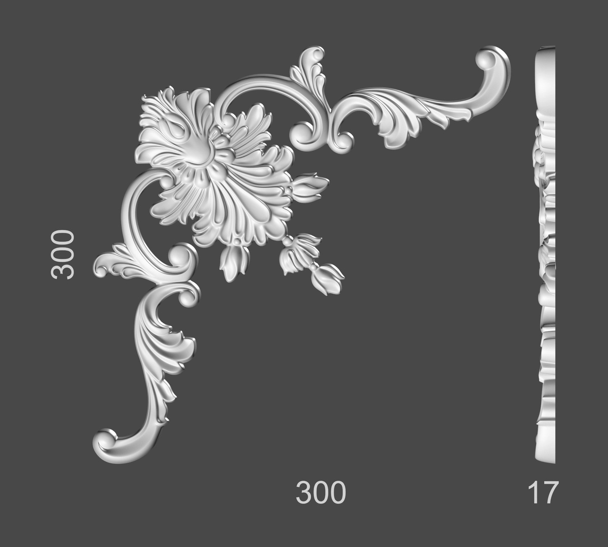 О17 орнамент  300*300*17мм