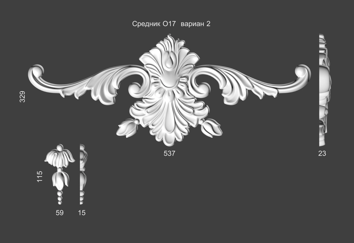 О17С 595х355х28мм