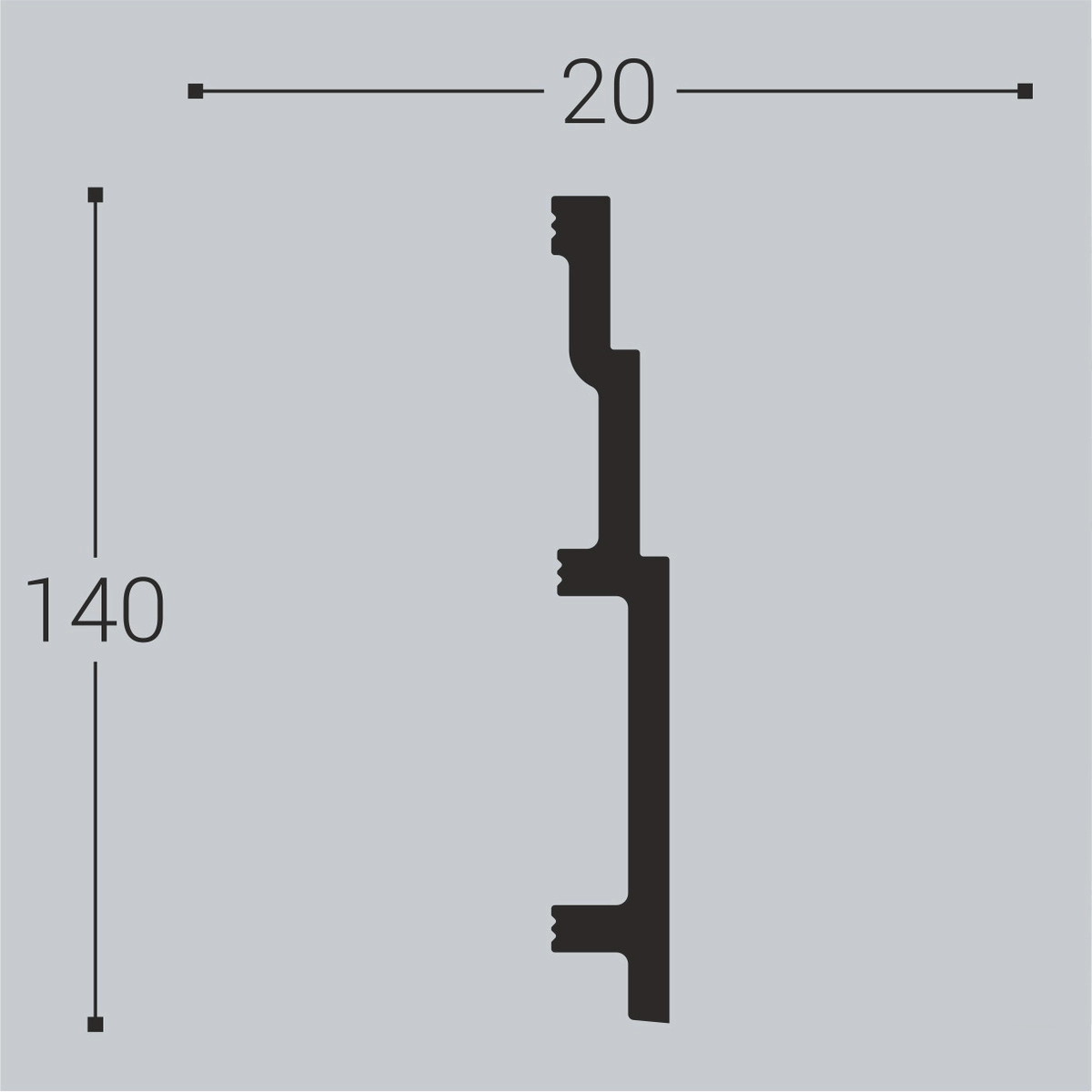 П13 Плинтус напольный XPS (140x20) (9)(8) Bello Deco