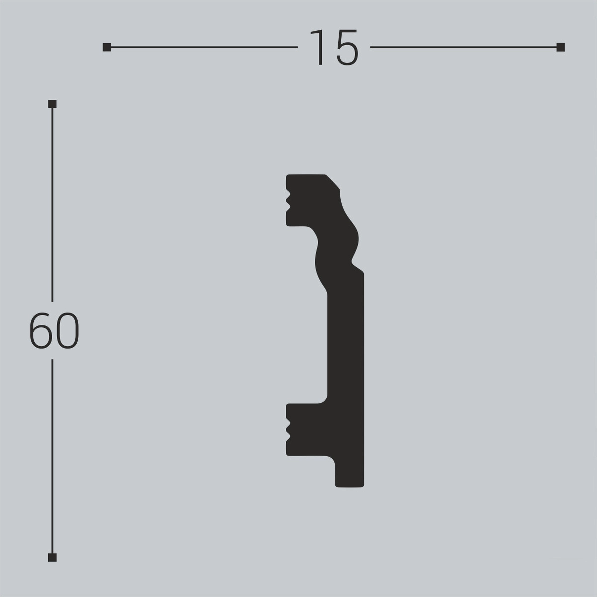 П1 (DD27) Плинтус напольный XPS (60x15) (25 шт) Bello Deco