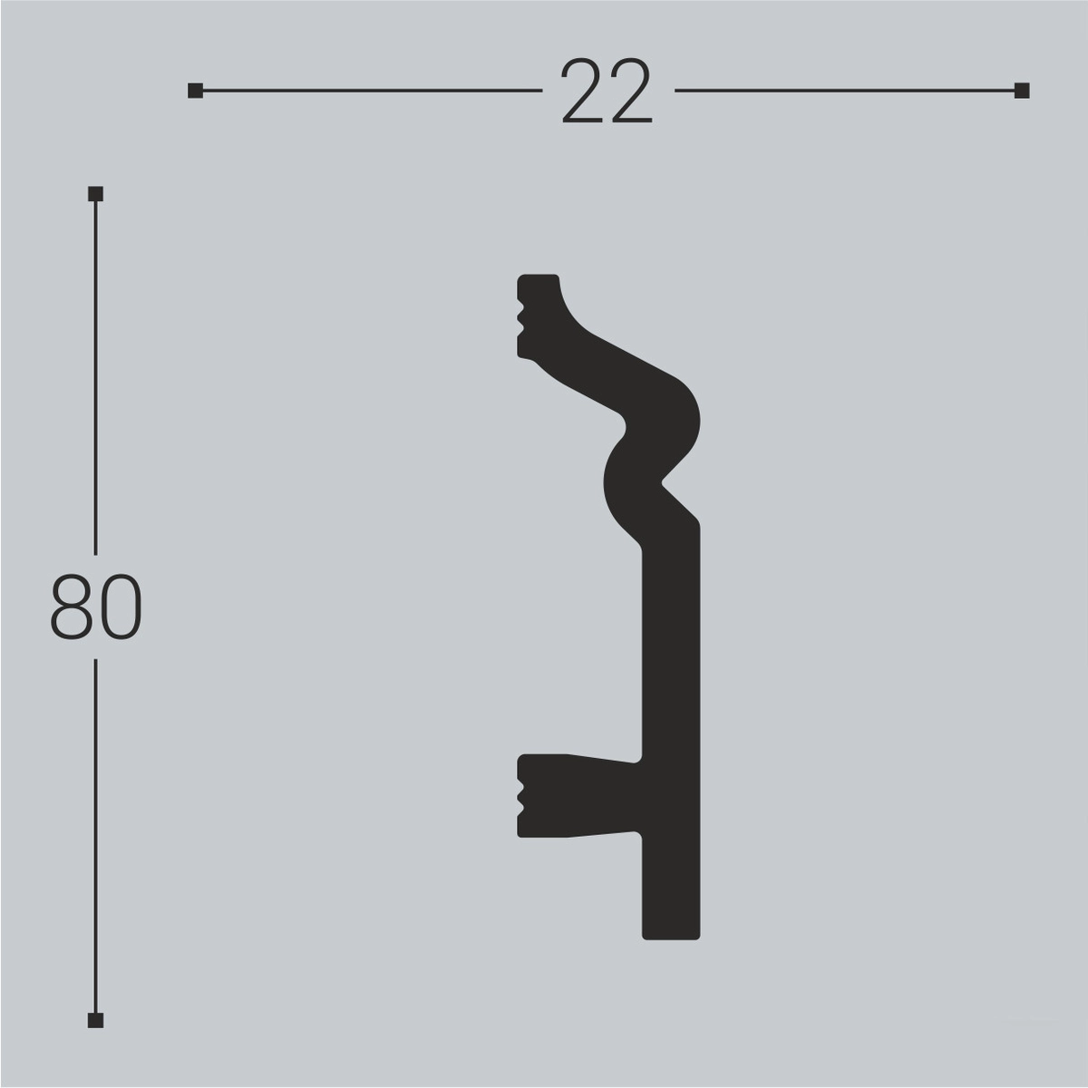 П2 (DD122) Плинтус напольный XPS (80x22) (13шт) Bello Deco