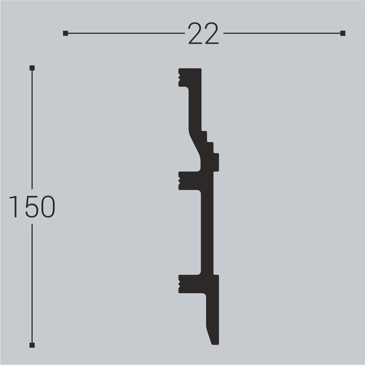 П8  Плинтус напольный XPS (150x22) (7 шт) (10шт) Bello Deco