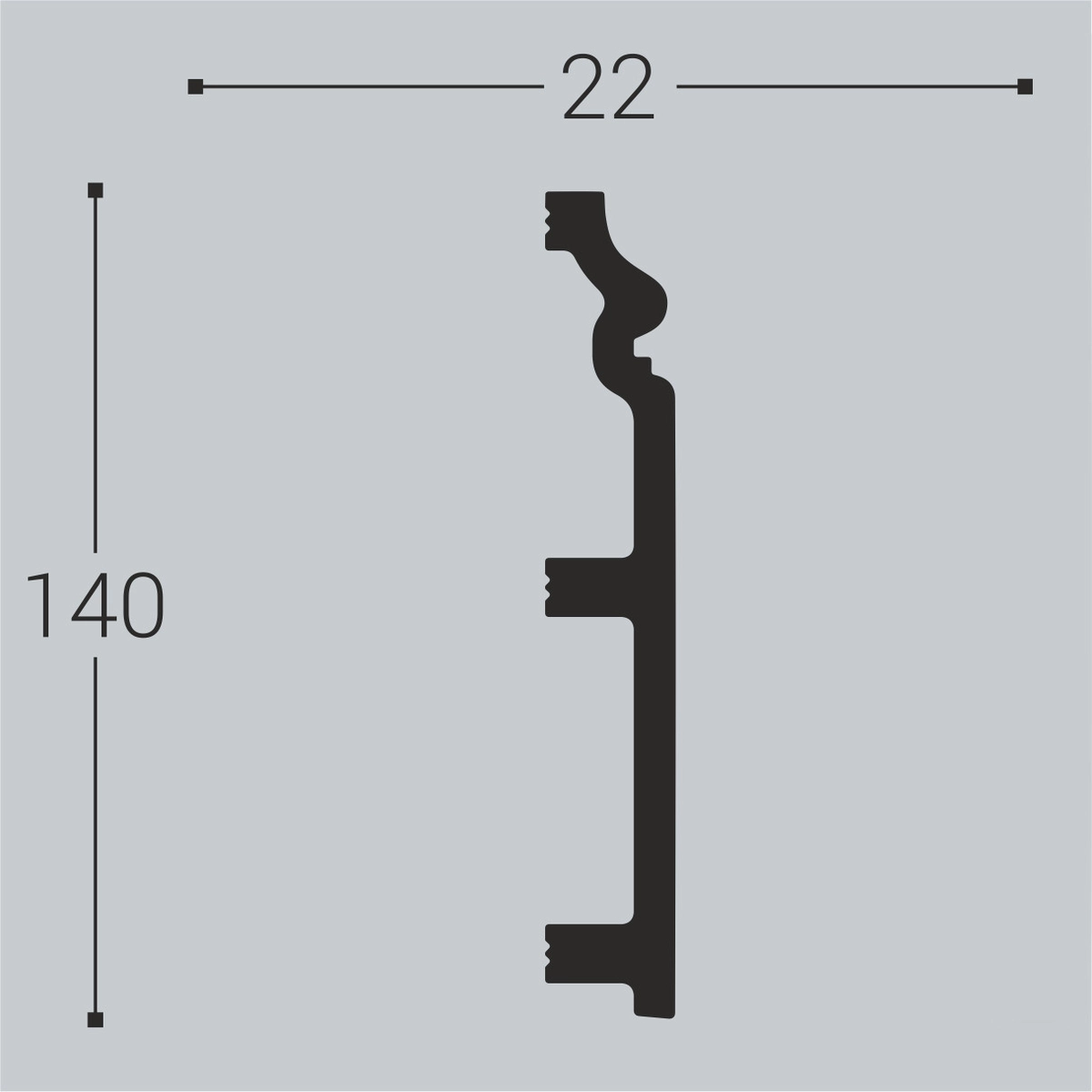 П9 (DD31) Плинтус напольный XPS (140x22) (11 шт) Bello Deco