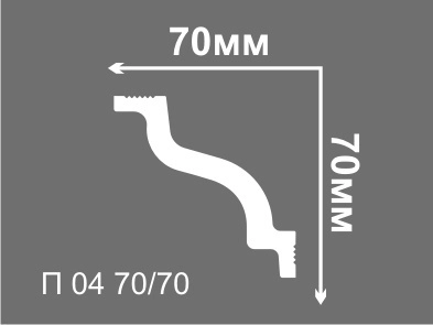 П04 70/70 (D70/70) Плинтус потолочный Де-Багет (42 шт)