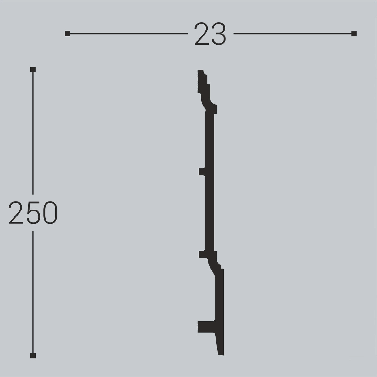 П17 Плинтус напольный XPS (250x23) (8 шт) Bello Deco