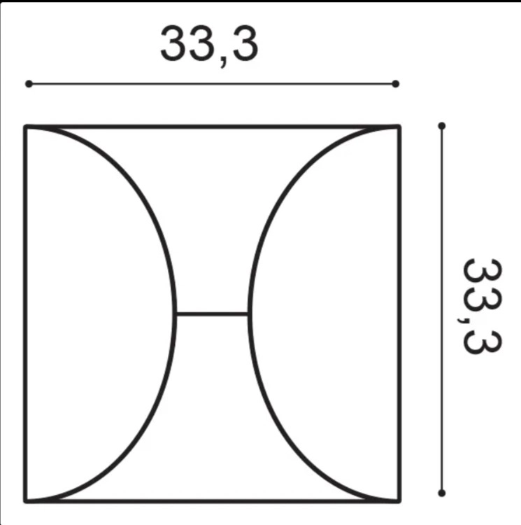 3D панель "Контур"   (332х332х29) (1шт)
