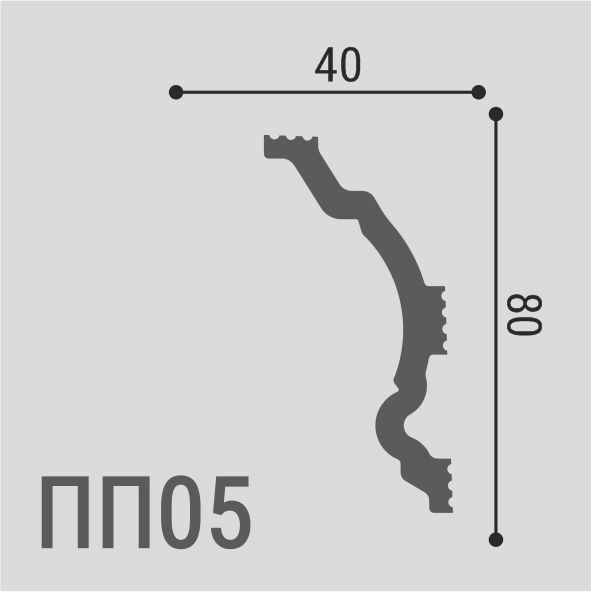 ПП05 Карниз (DD502) POLYMER Де-Багет  (80*40) (19 шт)