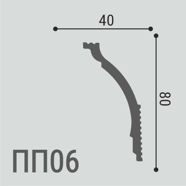ПП06 Карниз XPS POLYMER Де-Багет  (80*40) (26шт) (новая 18шт)