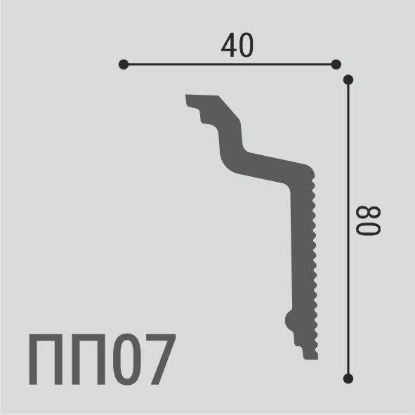 ПП07 Карниз XPS POLYMER Де-Багет  (80*40) (21шт)