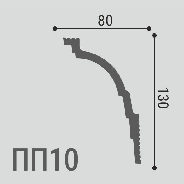 ПП10 Карниз XPS POLYMER Де-Багет  (130*80) (10шт)