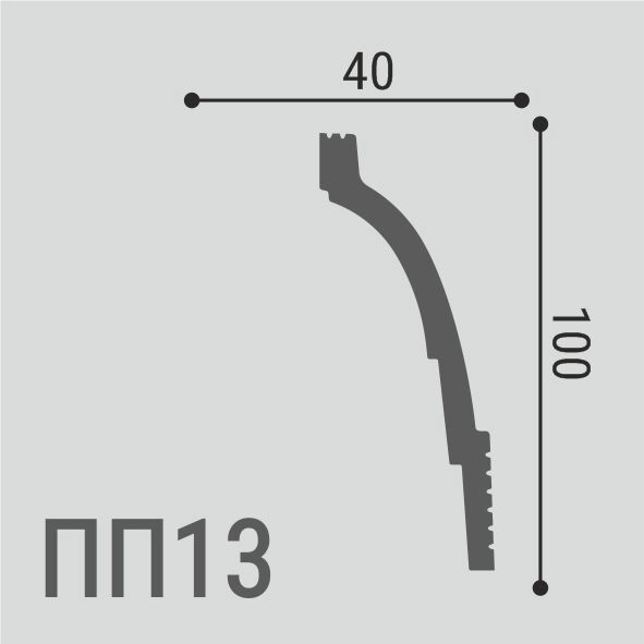ПП13 Карниз XPS POLYMER Де-Багет (100*40) (15шт)