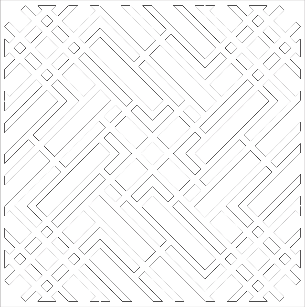 Т32 "Геометрия" 600*600мм. трафарет (1мм)