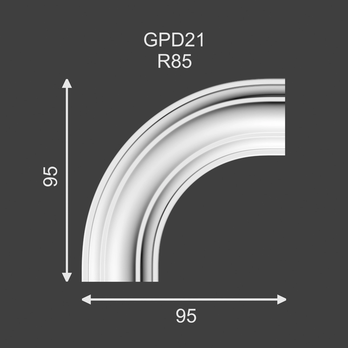 Угол GPD-21 внешний (95*95*16мм) 2шт