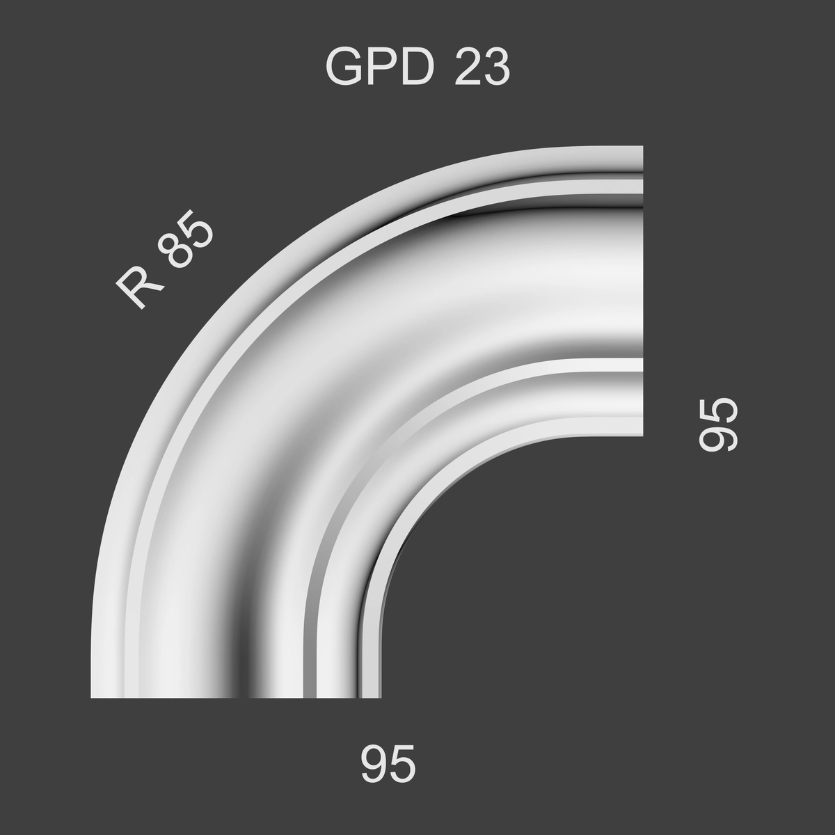Угол GPD-23 внешний (85*85*18мм) 2шт
