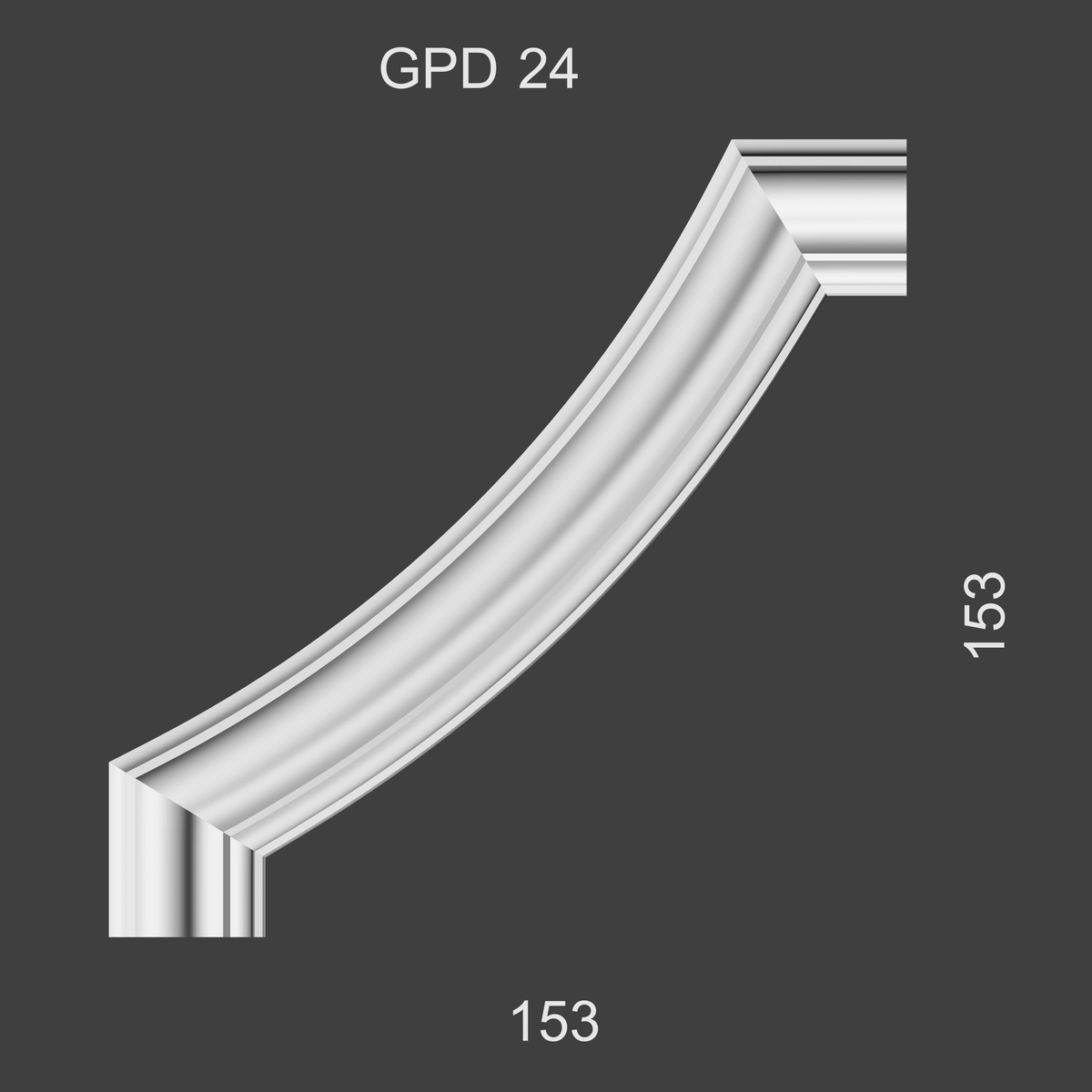 Угол GPD-24 внутренний (153*153*11мм) 2шт