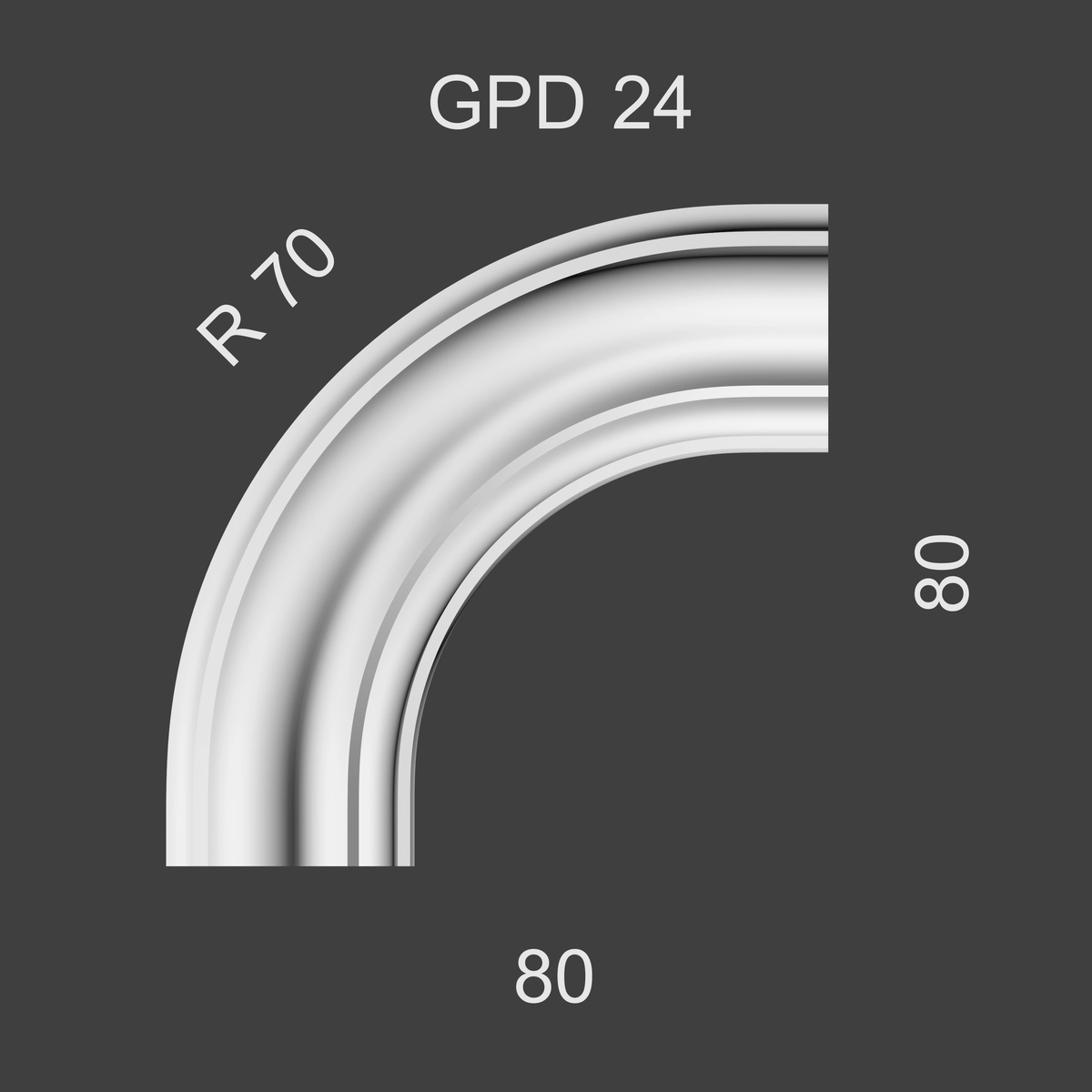 Угол GPD-24 внешний (80*80*11мм) 2шт