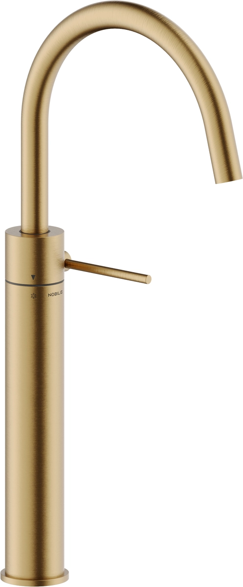 Смеситель для раковины Nobili VELIS 310, с донным клапаном, Warm Honey PVD